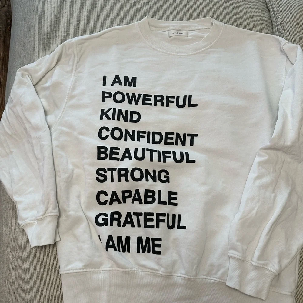 White sweatshirt worn once. - Picture 1 of 3